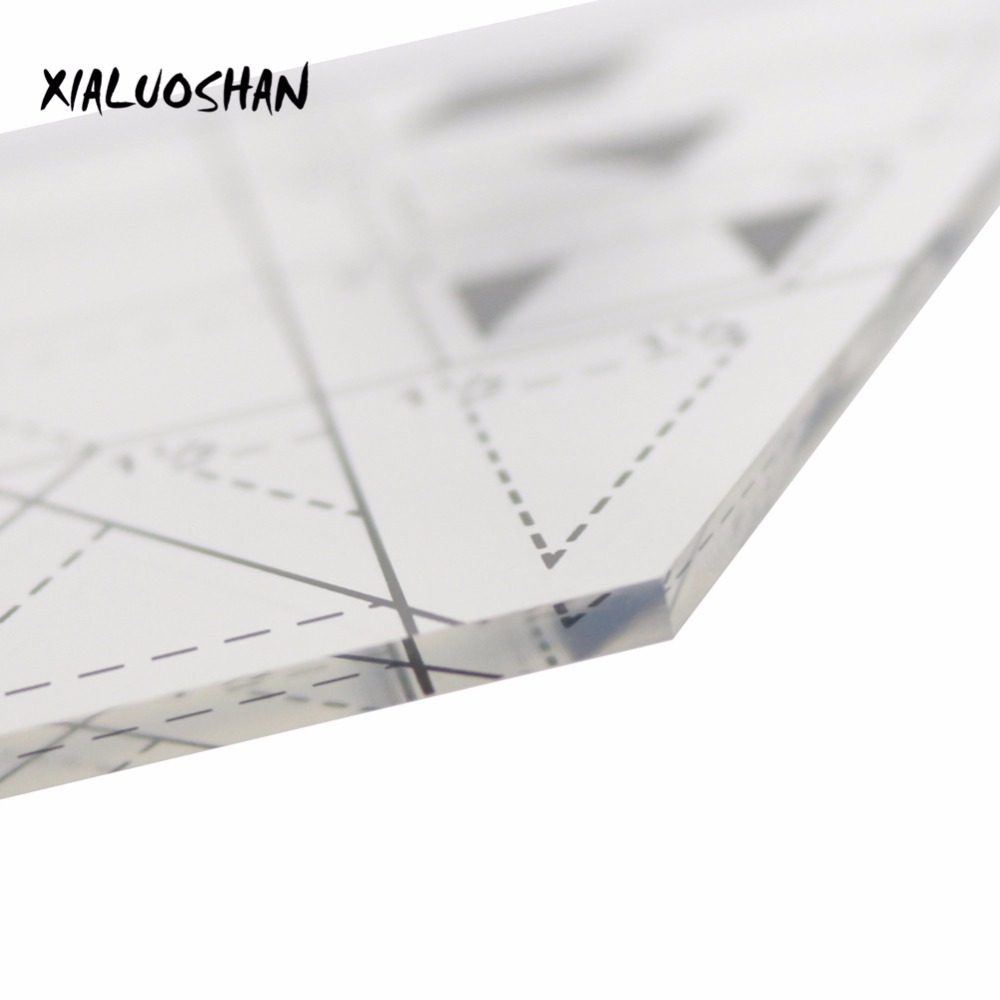Drawing Ruler Tool Trapezoid Polygon Transparent Acrylic Sewing Patchwork Craft Scale Ruler Office School Supplies