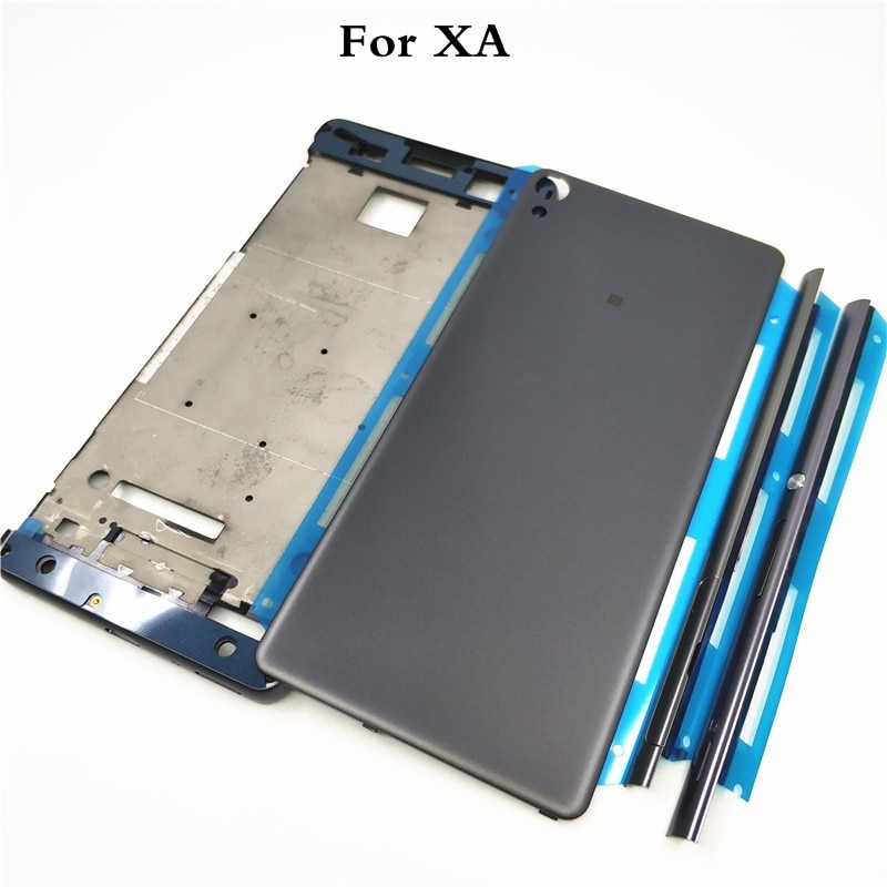 Midden Voorframe Bezel Volledige Behuizing Voor Sony Xperia C5 Ulera E5553 E5506 Lcd-scherm Holder Frame Reparatie Onderdelen + metal Side Bar