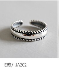 Punk 925 Sterling Zilveren Vrouw Mode Ringen Knuckle Ring Multi Stijlen Verstelbare Ringen Teen Ring Strand Voet Sieraden: E