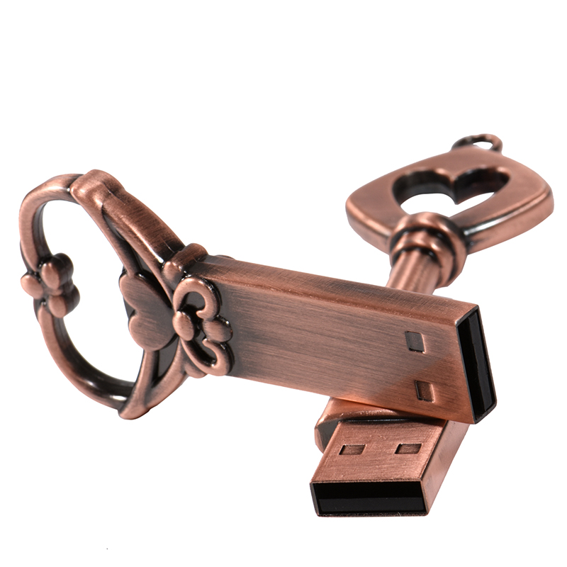 10 PCS LOT Pen Drive 128GB Love Shape Key Memoria USB 64GB Retro Style USB Flash Drive 32GB Mini Memory Stick 16GB