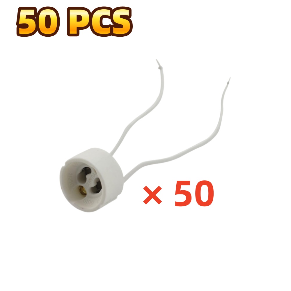 10/50 stk.  gu10 mr16- pæreholdersokkeladapter med silikonkontakt for led-halogenlys: Mørk khaki