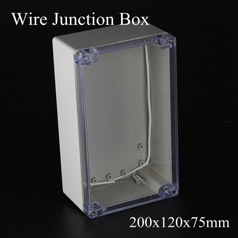 200x120x75mm ABS IP65 Waterproof Plastic Wire Junction Box Transparent Enclosure Clear Project Case Electronic Terminal