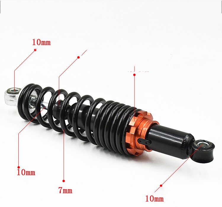 Electrical Motorbike Adjustable 800lbs Rear Shock Suspension Absorber With Fluid Inside 250mm 270mm 290mm 310mm