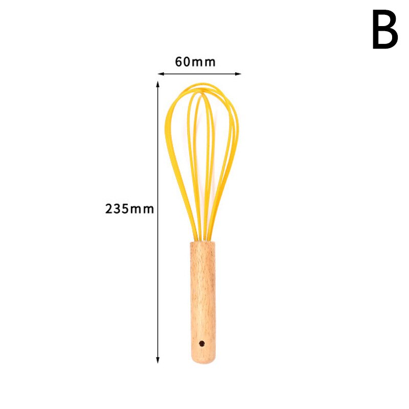Batteur à œufs manuel, mélangeur à fil pour crème au lait, fouet à œufs avec manche en bois, ustensiles de cuisine, 1 pièces: M Egg Beaters