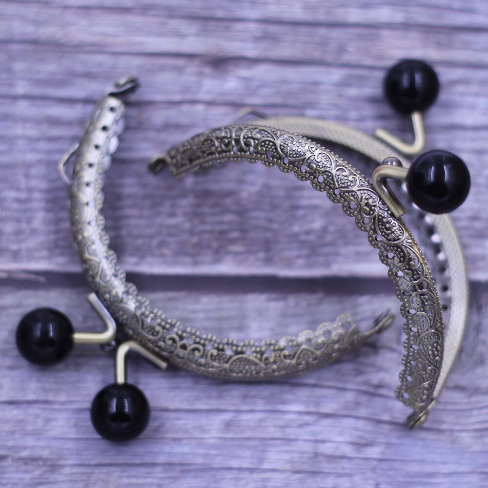 Resina redonda cabeça arco do laço de lótus retângulo quadro beijo fecho bloqueio alça metal bolsa bolsa carteira diy acessórios 6 estilos