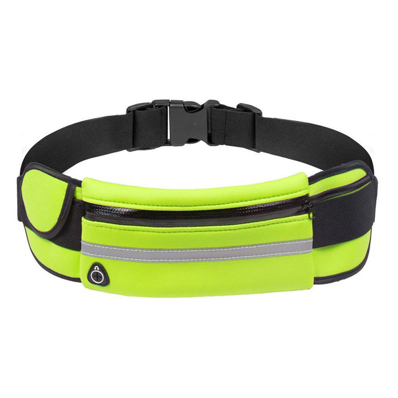 Hommes femmes mini fanny pack taille pack Sport poitrine sac taille sacs unisexe étanche Portable USB téléphone ceinture sac: green