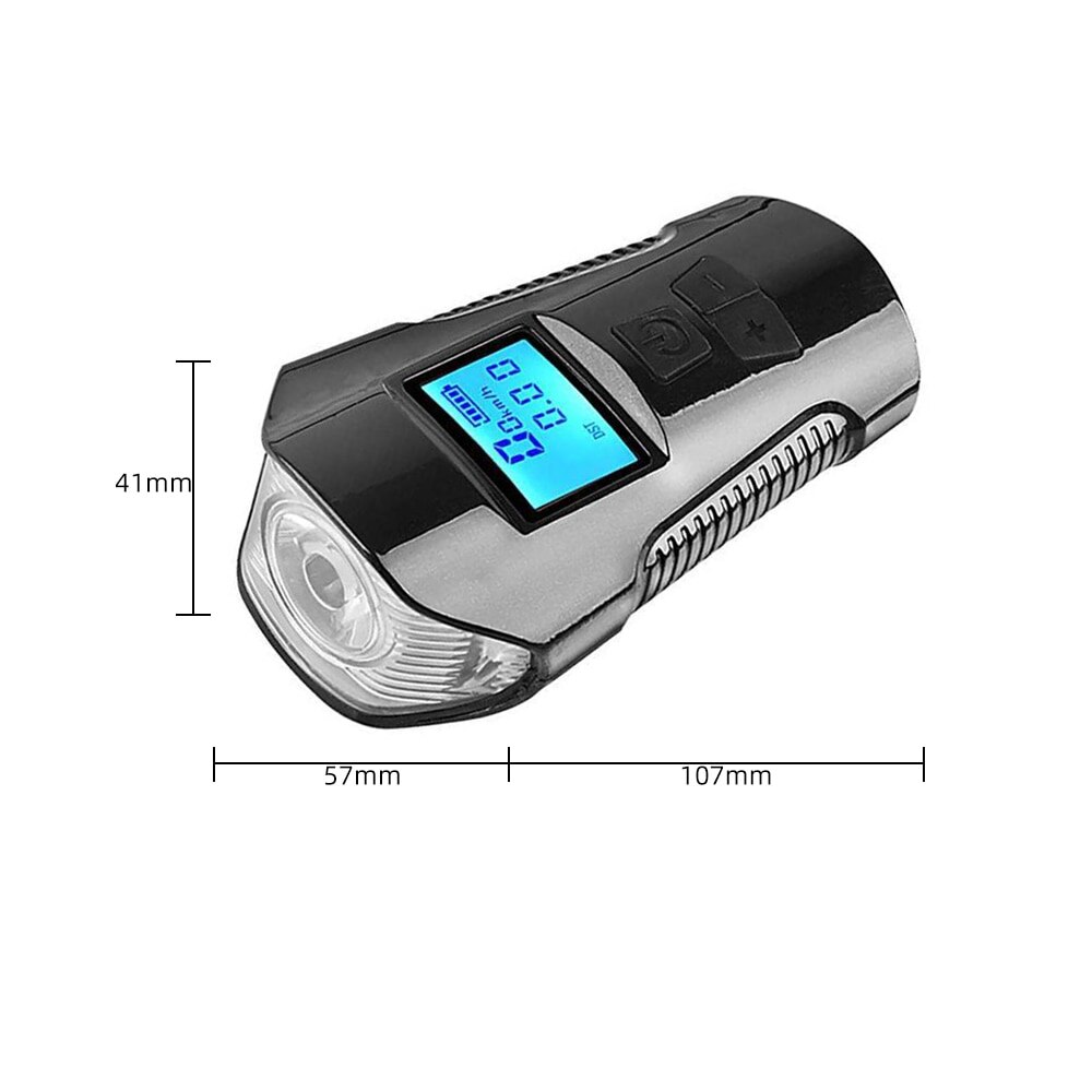 Waterproof Bicycle Light Computer Cycle Speedometer Lights USB Rechargeable Bike Front Light Flashlight LED Cycling HeadLight