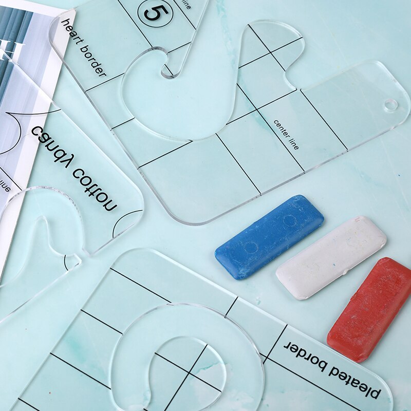 LMDZ 12 Kinds of Sewing Templates Patchwork Rulers Sewing Machine Quilter's Ruler Sewing Stencil Tool Sewing Accessories