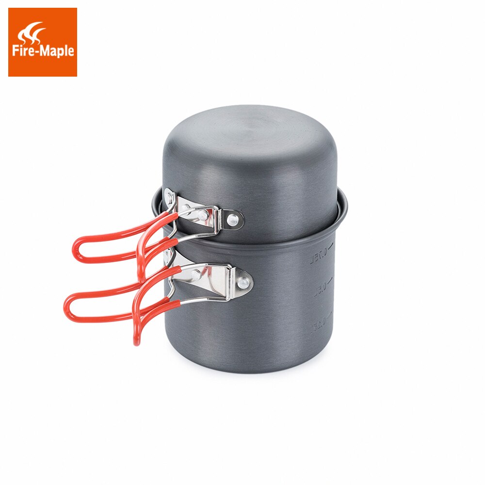 Fogo maple acampamento pote tigela dobrável mochila conjunto de panelas para 1 pessoa 195g FMC-207 ultraleve ao ar livre único panelas