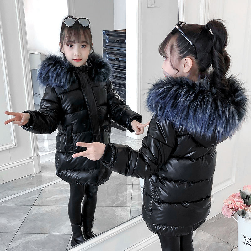 Kinderen Donsjack Kinderen Winter Jas Meisjes Grote Fur Hooded Parka Dikke Jassen Warm Bovenkleding Voor Koude Winter -30 graden