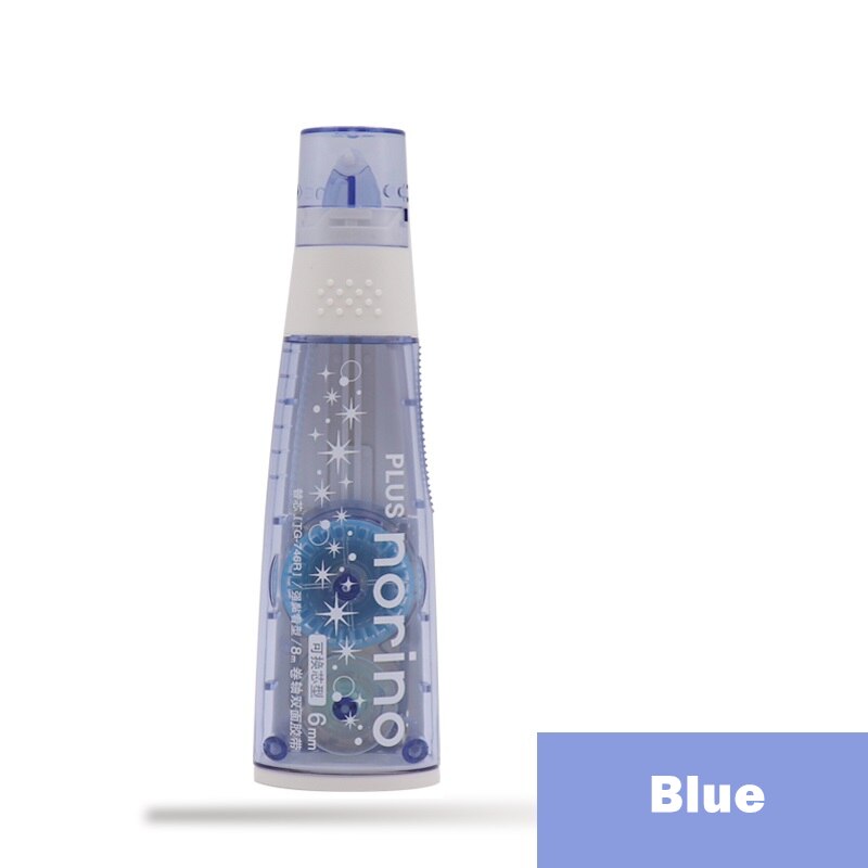 Plus Norino – rouleau de colle Star Point, adhésif Double face Portable, corps de couleur Transparent, pour Album journal Photo sûr F185: Blue