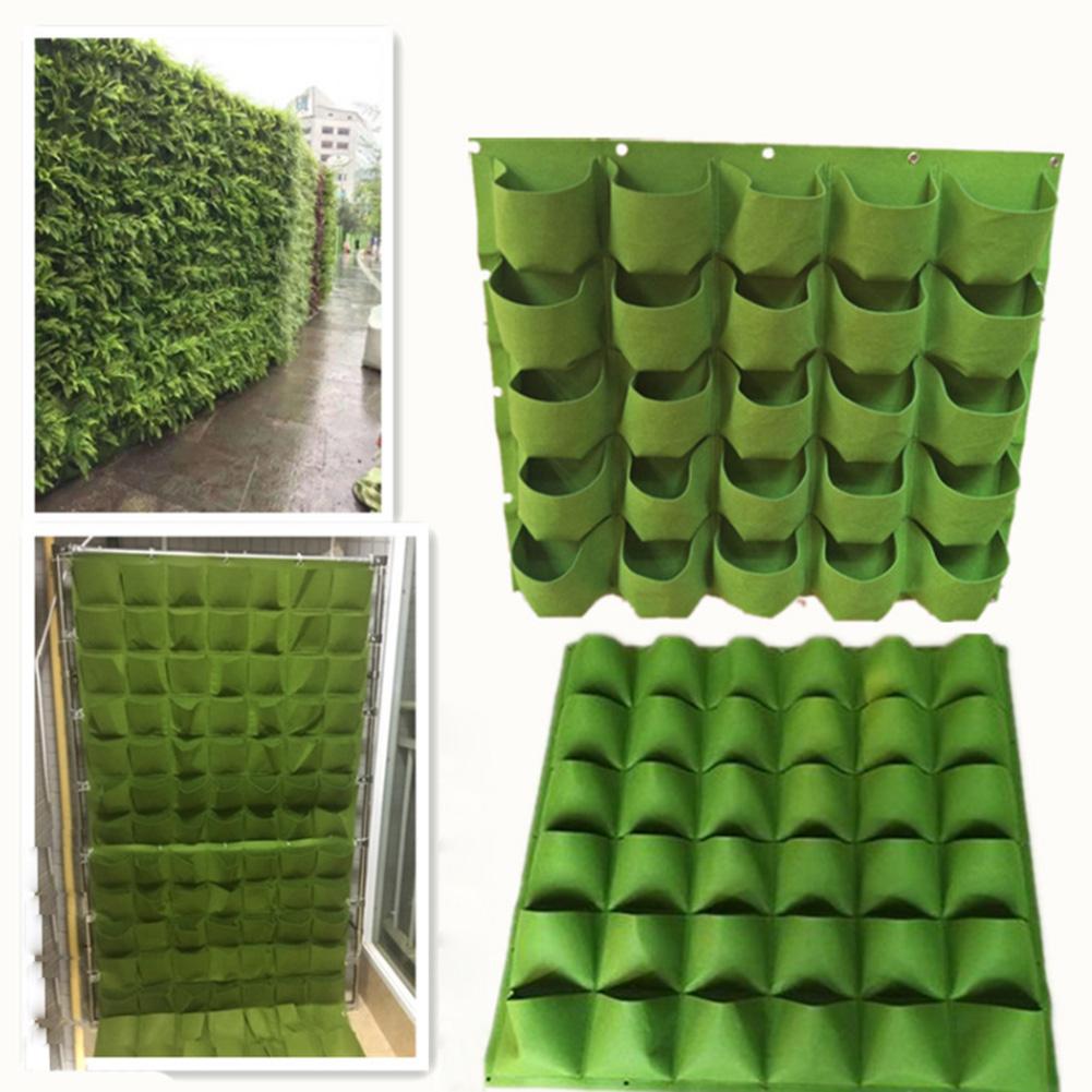 Hanging Wall Planting Bags Pockets Green Growing Bag Planter Vertical Garden Vegetable Seedling Living Garden Bag Home Supplies