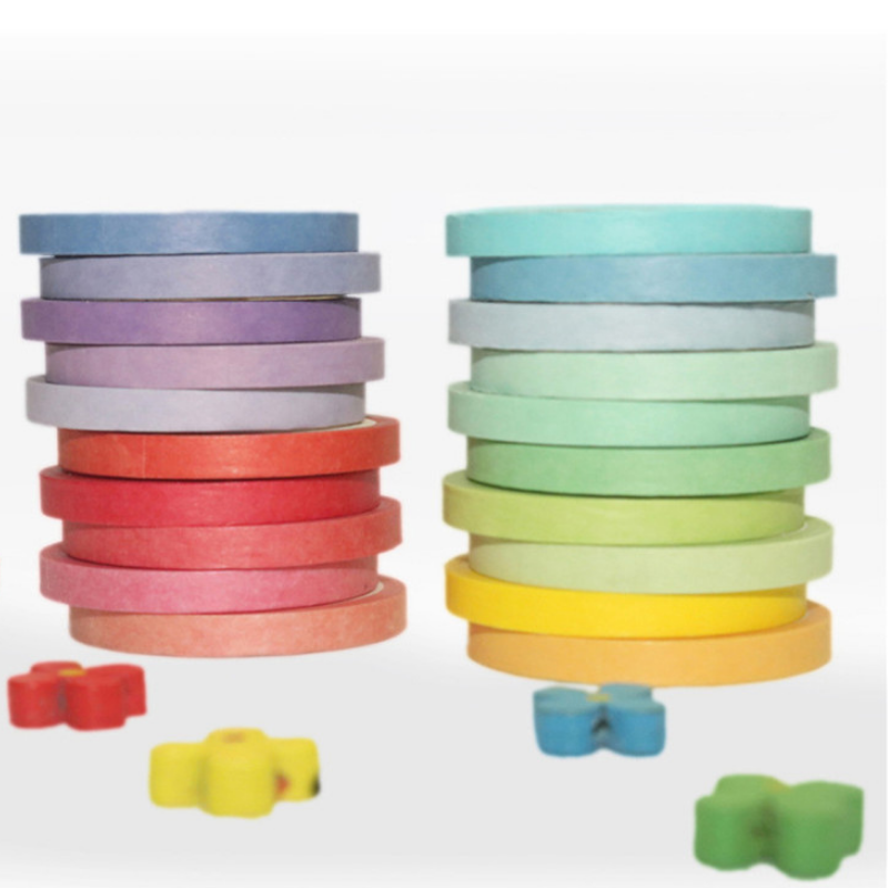 20 Rolls Set Solid Slim Washi Tape Regenboog Zelfklevende Masking Tape Voor Scrapbooking Diy Stationaire Kerstcadeau Decoratie