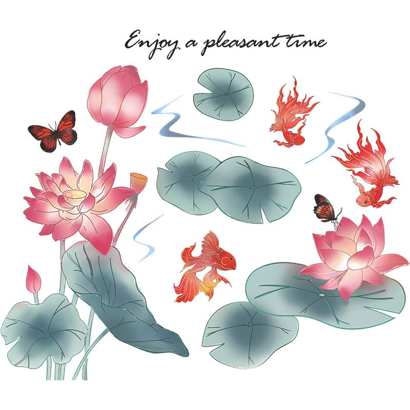 Ink Chinese Wind Branch Bird Glass Sticker Window Window Double-Sided Visual Decorative Wall Sticker: qz0640-09