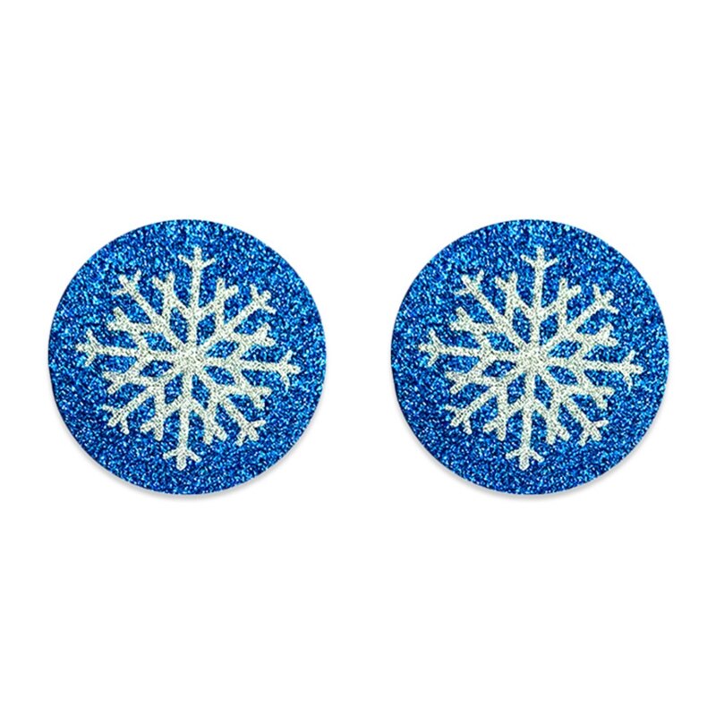 Cache-mamelon à paillettes pour femmes, autocollants de noël, dessin animé, flocons de neige, autocollants pour seins jetables, soutien-gorge adhésif Invisible: 8
