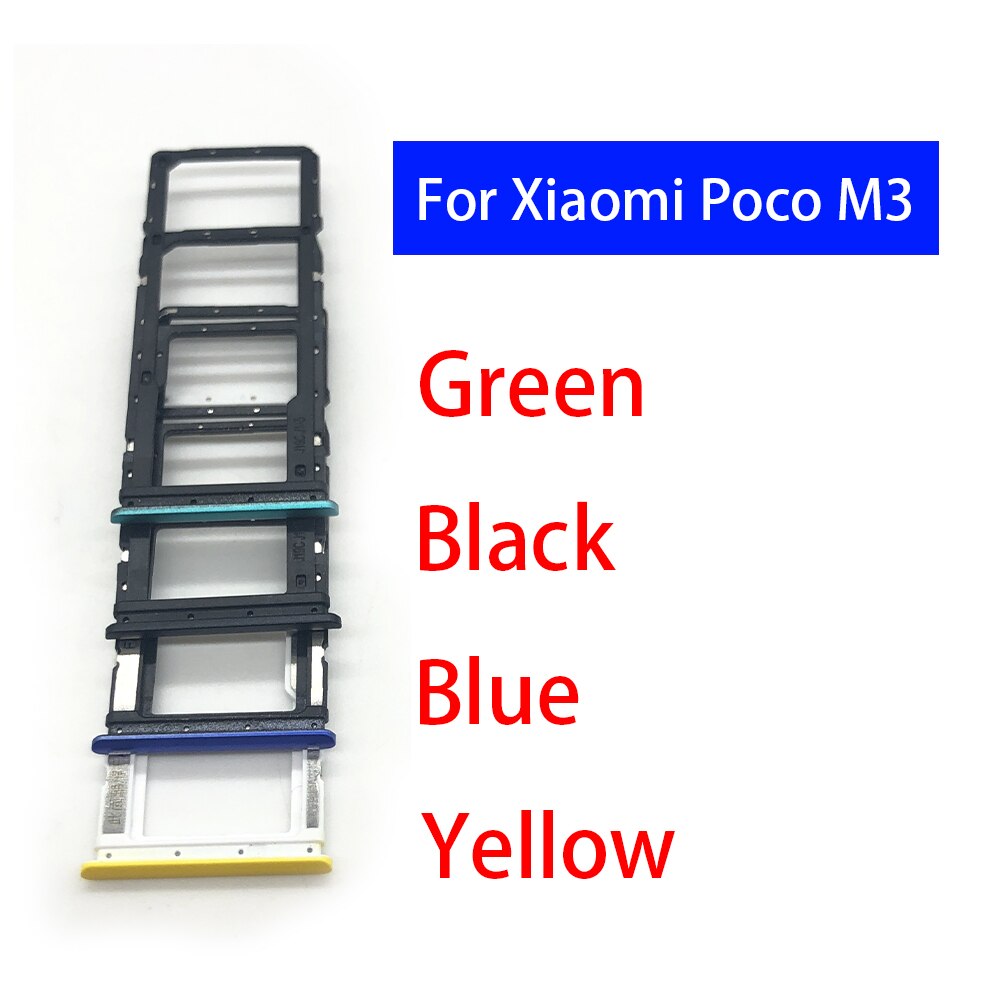 10Pcs/Lot, Sim Card Reader Holder Pins Tray Slot For Xiaomi Poco M3 Replacement Part