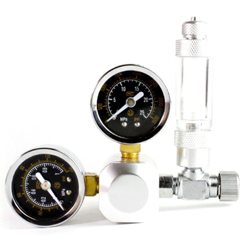 Aquarium Co2 Regulator Tank Live Plant Flow Pressure Control Check Valve Bubble Counter Decompression Table Cylinder Adapter: Default Title