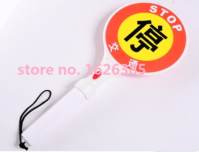 LED handheld stop plate traffic baton traffic safety warning light stop sign indicator light