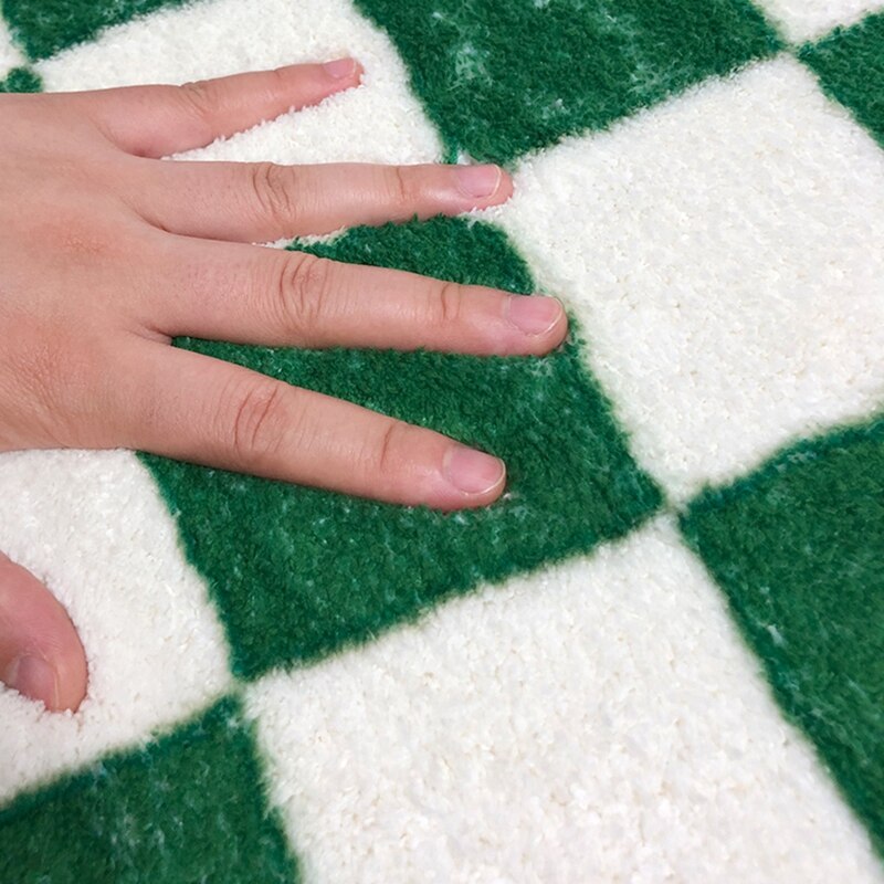 Tapis de salle de bain en damier, épais, antidérapant, absorbant, paillasson d'entrée pour chambre à coucher, décoration de maison, tapis de sol