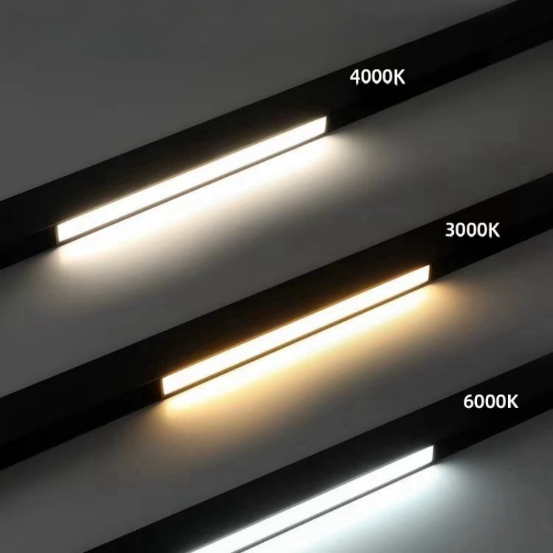 Holofote embutido de led, 6w, 12w, 18w, 24w, luz de pista magnética, grade dobrável, holofote de teto, luz interna, dc48v/ac220v