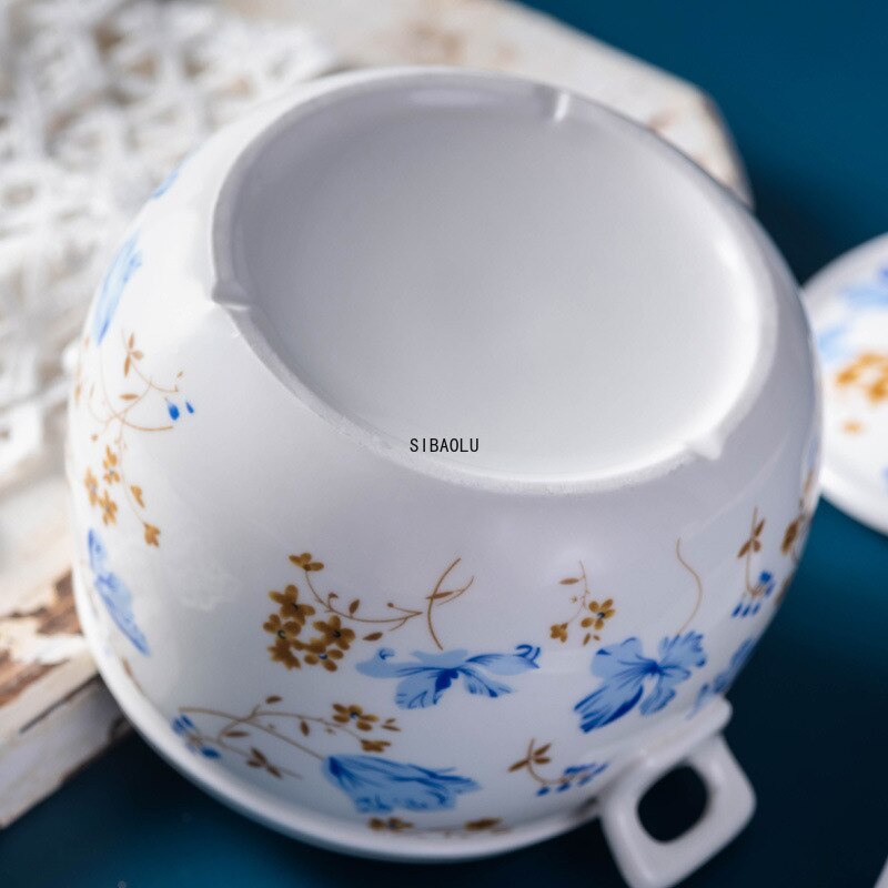 Ceramic Stew Cup Japanese Style Soup Cup Ceramic Soup Bowl Stew Pot Ginseng Bird's Nest Cup Bowl with Lid Water Stew Household