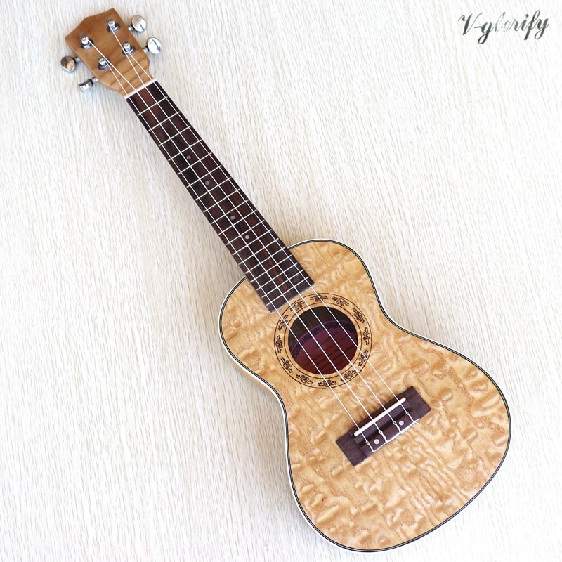 4 string full ashwood body ukulele guitar 24 inch natural color matte finish children mini uk bass guitar with free ukulele bag