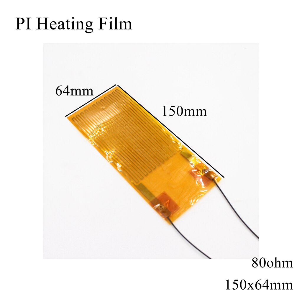 150X10Mm 5V 12V 24V 110V 220V Pi Verwarming Film Polyimide Adhesive Elektrische heater Plaat Panel Pad Mat Brandstof Folie Olie Motor Tank