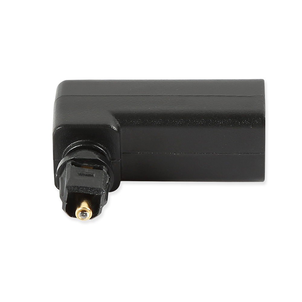 Onvian 90 Degree M/F Digital Optical Audio Cable Adapter Male to Female Jack 360 Rotates for Toslink Optical Cable TV Adapter