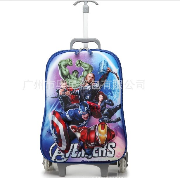 3PCS/set cartoon students trolley case Lovely kids Climb stairs Luggage Travel 3D EVA stereo suitcase child pencil box: Gray