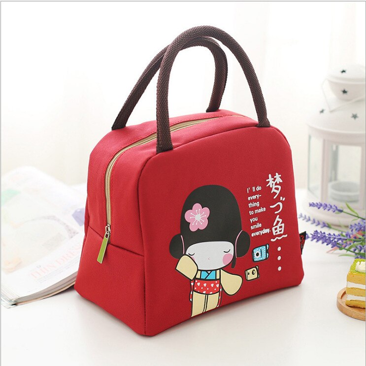 Hand Carry Picnic Cooler Bag Keep Food Fresh Thermos Large Bag Thermal Food cooler Bag Ice Pack Lunch Bags: Red