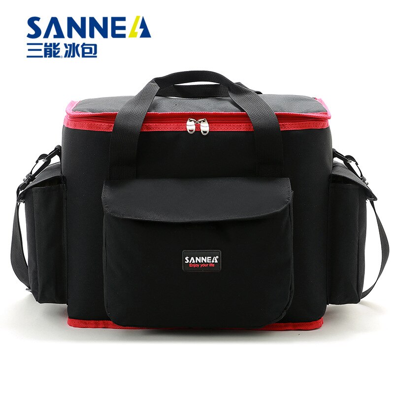 23L Isolierte Mittagessen Tasche Mit Reißverschluss Kühler Taschen draussen Camping Picknick Kasten Tote Tragbare Lebensmittel Lagerung Für Reise