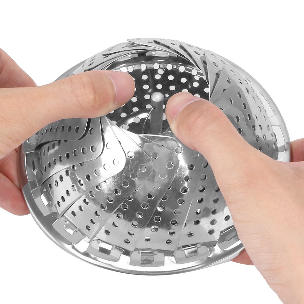 Cookware and Utensils for Cooking SteamSteamer Cooker Folding Mesh Steamer Rack Dish Food Steam Kitchen Tools Stainless Steel