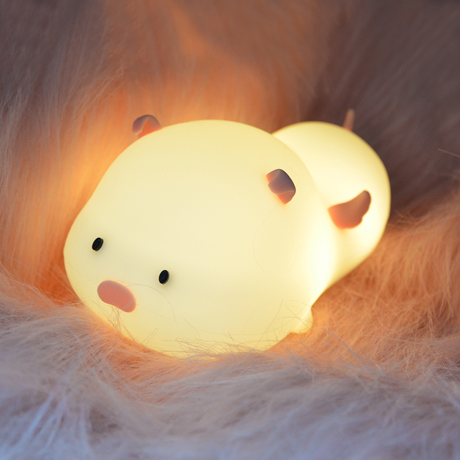 Silicone Touch Sensor LED Night Light USB Rechargeable Animal Bedroom Beside Night Lamps For Baby Children Kids Desk Lamp