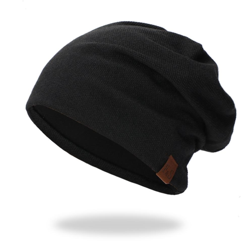 Gorros casuales de algodón, tejido elástico térmico, ligero, cálido, para invierno, gorros deportivos: B