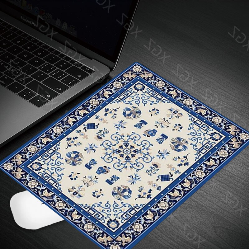 Yzuoan Products Persian Rugs Comfort Small Mouse Mat Gamer Mouse Pad Pattern Soft Gaming Accessories Mousepad Desk Mat: 22x18-7