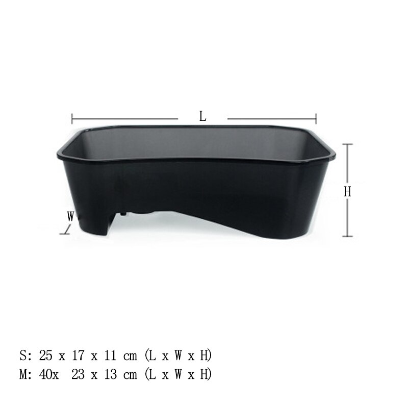 Petshy Reptile Tortoise Turtle Tank Vivarium Box Aquarium Tank with Basking Ramp Plastic Open Reptiles Amphibians Breeding Box