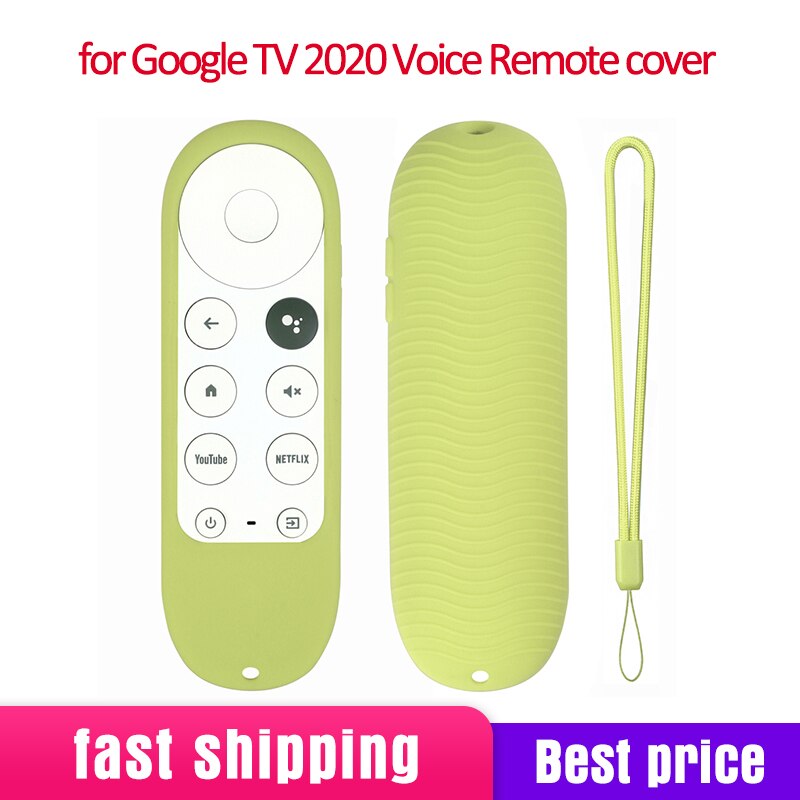 Funda de Control remoto de silicona para Chromecast, funda antipérdida de voz para Google TV,