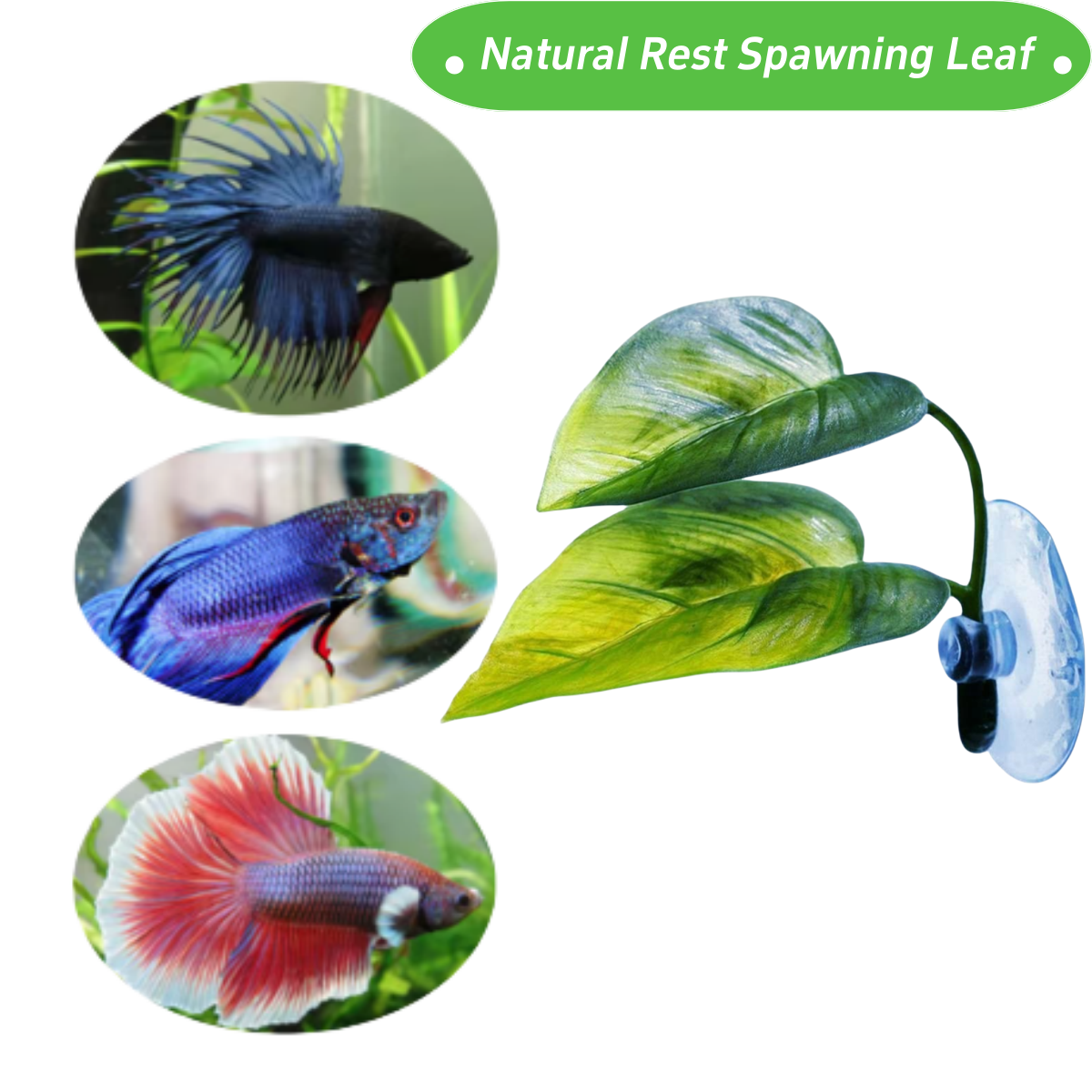 Decoración de pecera para mascotas, Betta, relajación, plantas de juego, hoja, decoración de acuario, peces, Spawning, hamaca de hojas artificiales ornamental