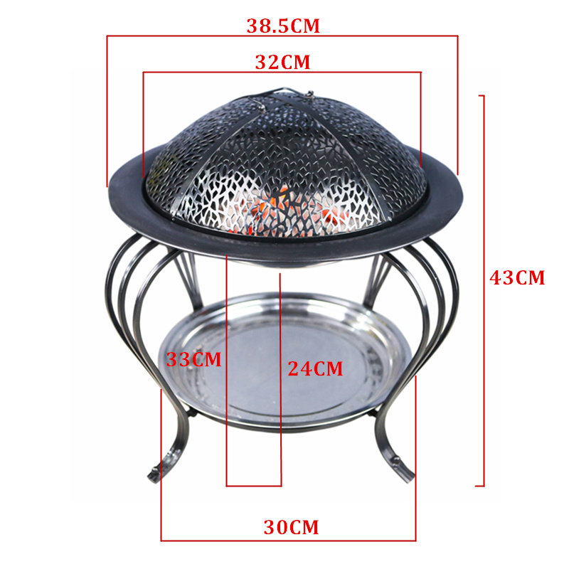 ALWAYSME FirePit FireWave FireOven Include Spark Guard Mesh Lid For Outdoor Or Indoor