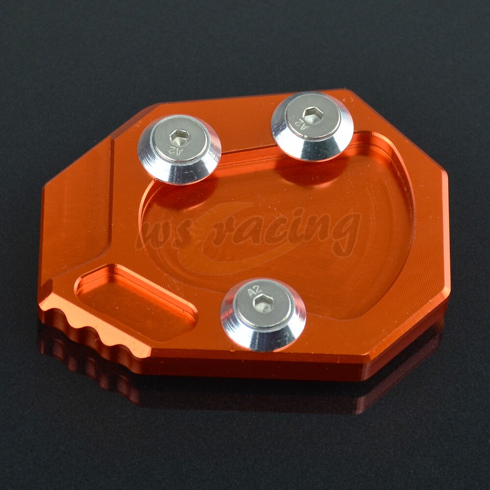 Motorcycle Kickstand Foot Side Stand Extension Pad Support Plate For YAMAHA YZF R1 YZF1000 09-14: orange