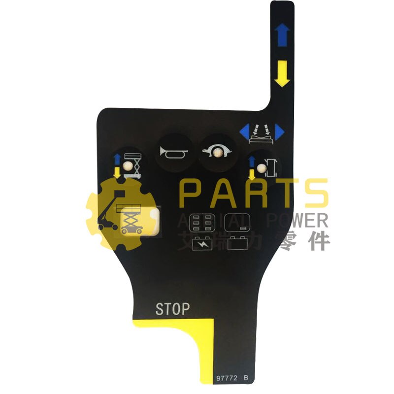 scissor lift decal control box overlay decal 97772GT