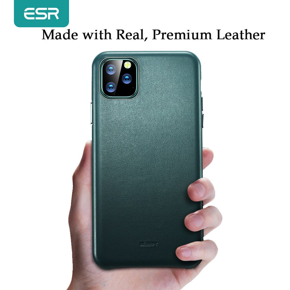 ESR per il Caso di iPhone 11 Pro Max del Cuoio Genuino di Caso Della Copertura Posteriore per il iPhone X XR XS Max Copertura di Lusso per il iPhone 11 11Pro Max Funda