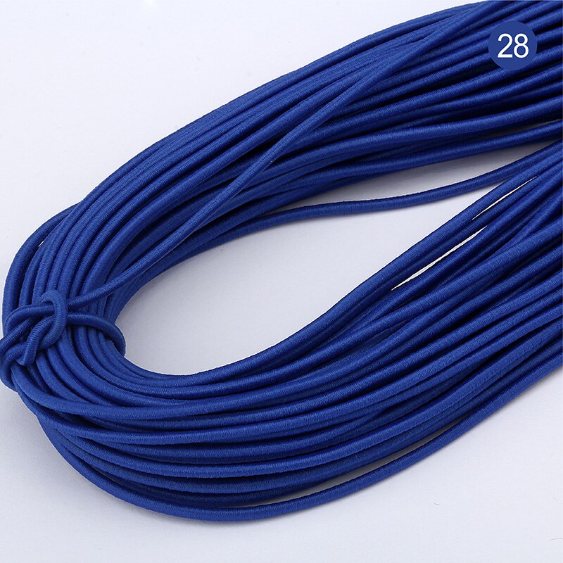 5M 2mm Eco-Friendly Round Rubber Elastic Cord Stretch Elastic Bands Rope Jewelry Bracelets Making Garment Tag DIY Craft: 24