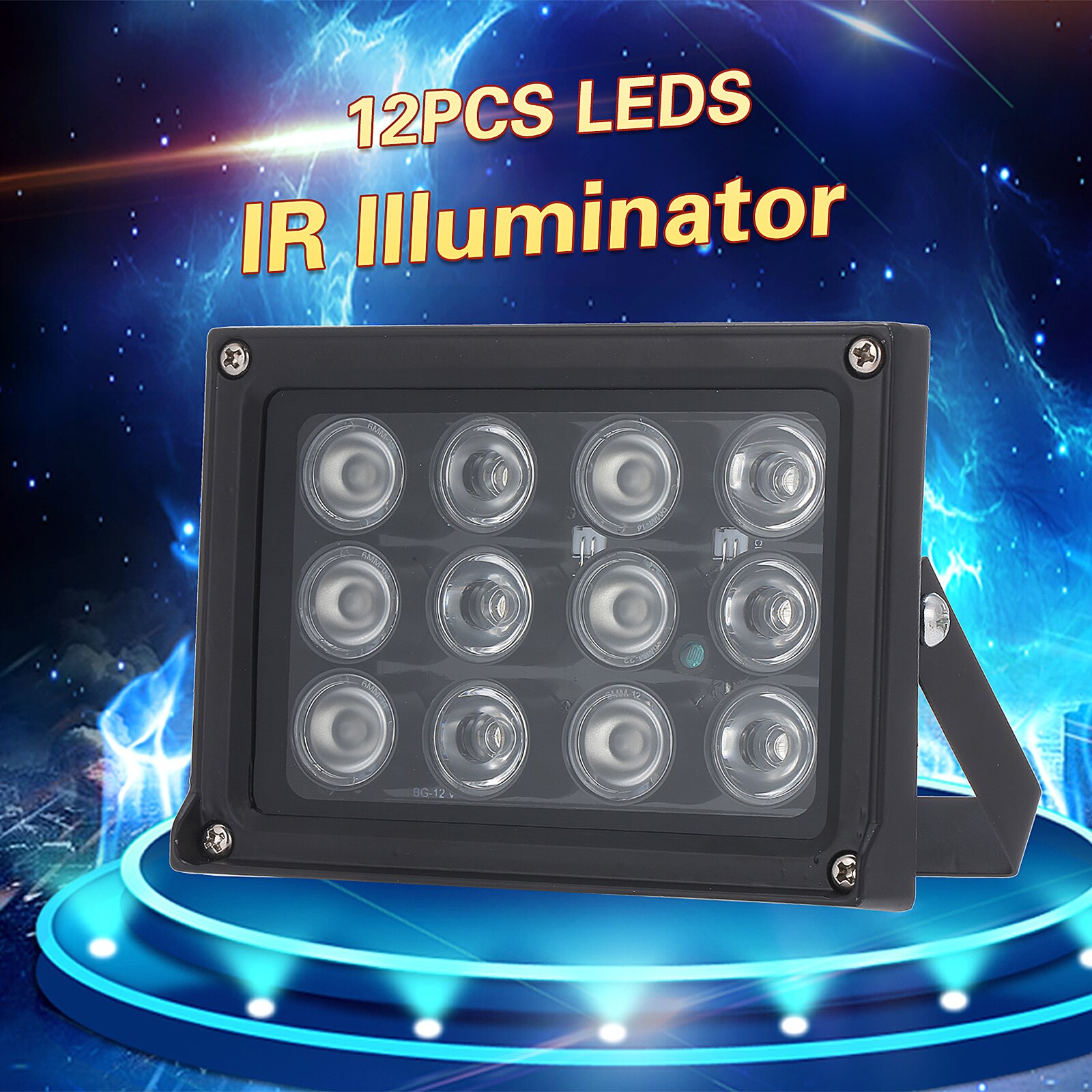 Infrared Illuminator 12pcs Array IR LEDS IR Illuminator Night Vision Wide Angle Outdoor Waterproof for CCTV Security Camera