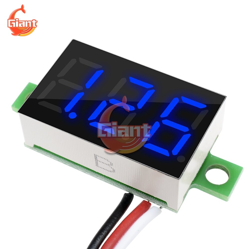 0.36 Inch Digitale Voltmeter Mini Led Auto Voltmeter Voltage Volt Meter Voltage Indicator Panel Batterij Monitor Dc 0-30V 5V 12V: Blue