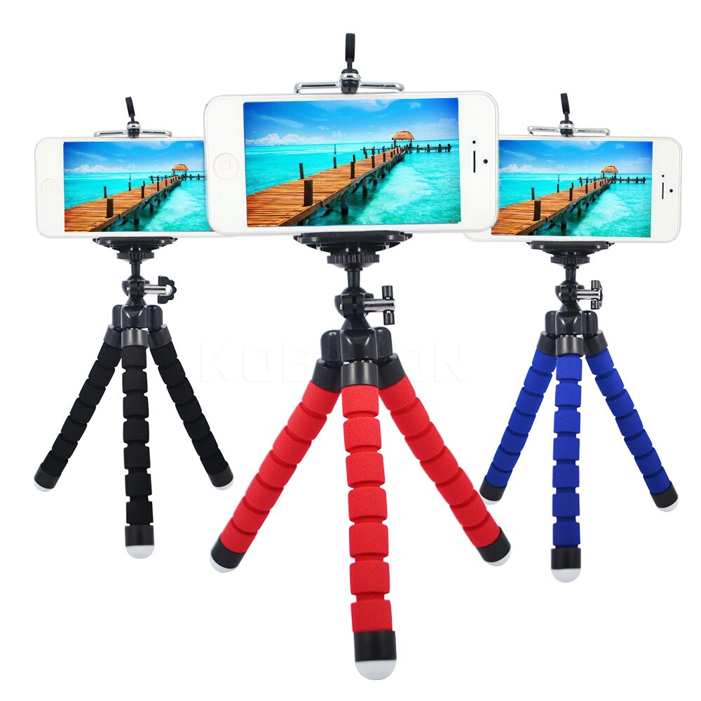 Tragbare Auto-Halfter flexibel Krake Stativ Halterung Selfie Stand Berg Einbeinstativ Styling Zubehör + Fernbedienung