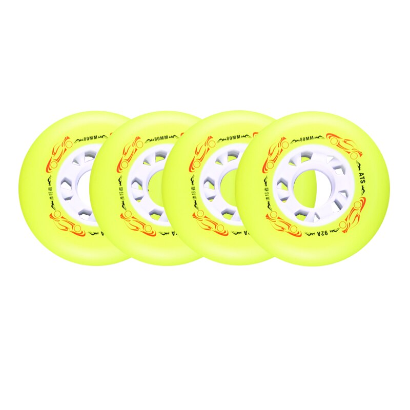 8 stk 92a inline skate hjul med ilq -11 leje 80/76mm bremsning slalom fri skating glidevals til seba patines dæk japy