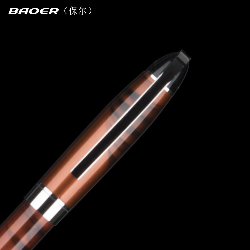 Baoer 517 0.5mm nib ink pen. School Stationery Office Learning Student Business Metal pen Pencils Writing Fountain pen