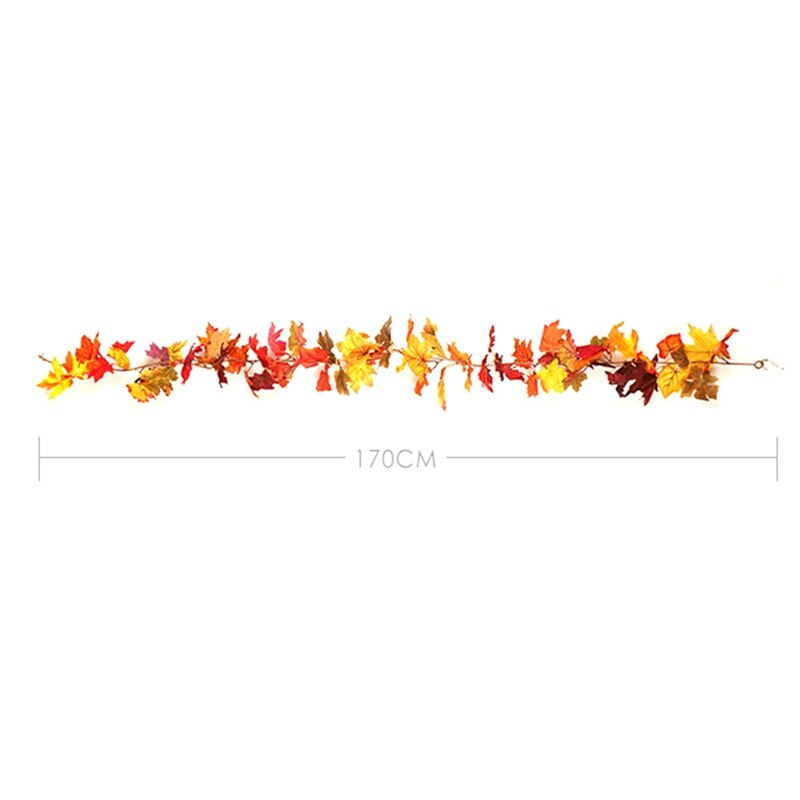 2 Pcs Autumn Maple Leaves Garland, Fall Hanging Plant for Home Garden Wall Doorway Backdrop Fireplace