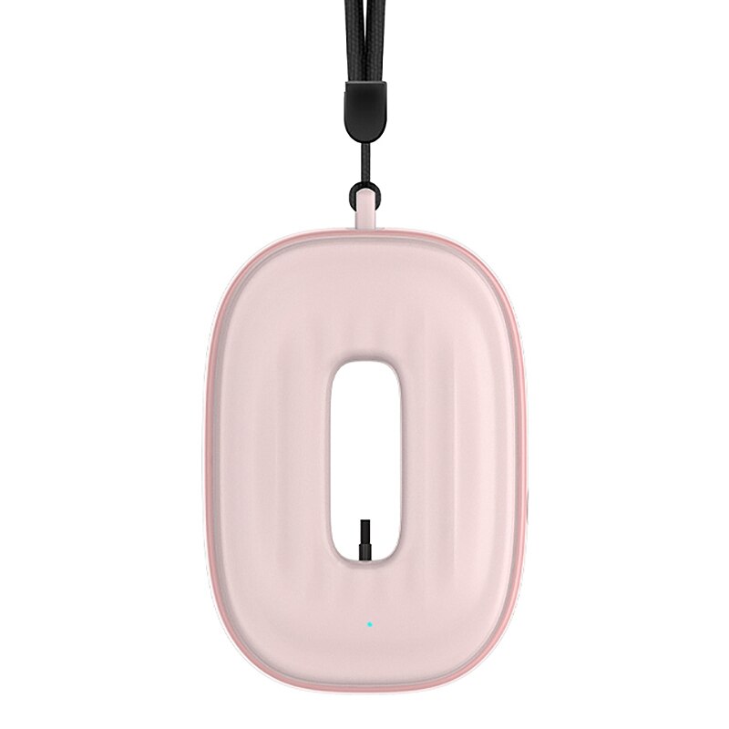 Hanging Neck Air Purifier Stylish Personal Wearable Mini Portable Car Oxygen Bar Negative Ion Air Purifier: Pink